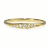 9ct Yellow Gold Fine Tapered Diamond Band Ring