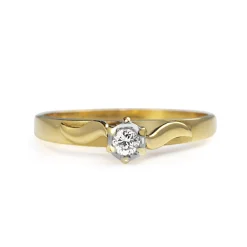 18ct Yellow Gold Fine Vintage Solitaire Ring