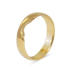 18ct Yellow Gold Fitted Cut Out Band Ring