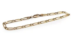 9ct Yellow Gold Flat Curb Link Bracelet