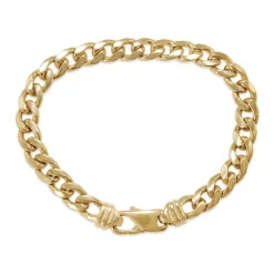 9ct Yellow Gold Flat Curb Link Bracelet