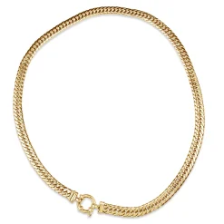 9ct Yellow Gold Flat Curb Link Chain Necklace