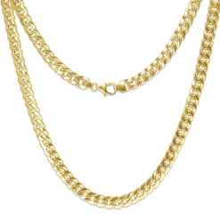9ct Yellow Gold Flat Curb Link Necklace