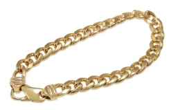 9ct Yellow Gold Flat Curb Link Bracelet