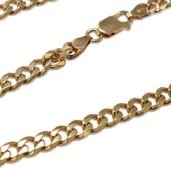 9ct Yellow Gold Flat Curb Link Necklace