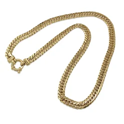 9ct Yellow Gold Flat Curb Link Chain Necklace