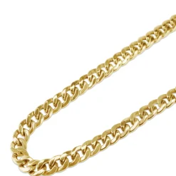 9ct Yellow Gold Flat Curb Link Necklace