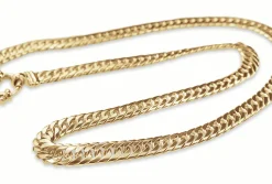 9ct Yellow Gold Flat Curb Link Chain Necklace