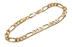 9ct Yellow Gold Flat Fancy Curb Link Bracelet
