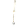18ct Yellow Gold Fresh Water Pearl Lariat Style Necklace