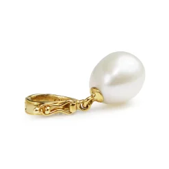 9ct Yellow Gold Fresh Water Pearl Pendant / Enhancer