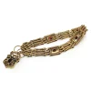 9ct Yellow Gold Gate Link Bracelet with Garnets