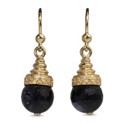 9ct Yellow Gold Goldstone Earrings