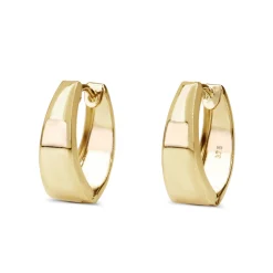 9ct Yellow Gold Graduated Hoop Earrings