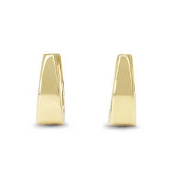 9ct Yellow Gold Graduated Hoop Earrings