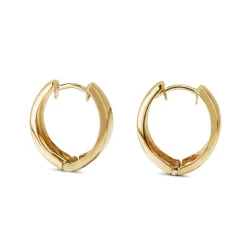 9ct Yellow Gold Graduated Hoop Earrings