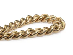 9ct Yellow Gold Graduated Curb Link Bracelet with Heart Padlock