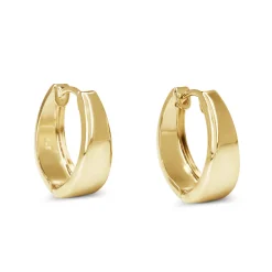 9ct Yellow Gold Graduated Hoop Earrings