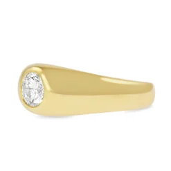 18ct Yellow Gold Gypsy Set Diamond Ring
