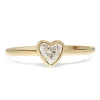 18ct Yellow Gold Heart Diamond Ring