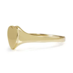 9ct Yellow Gold Heart Signet Ring