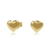 9ct Yellow Gold Heart Stud Earrings