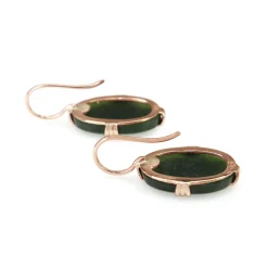 9ct Yellow Gold Jade Earrings