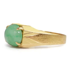14ct Yellow Gold Jade Ring