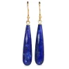 9ct Yellow Gold Lapis Drop Briolette Earrings