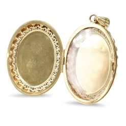 9ct Yellow Gold Large Etched Locket