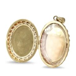 9ct Yellow Gold Large Etched Locket