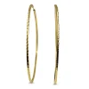18ct Yellow Gold Large 72mm Engraved Hoop Earrings