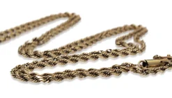 9ct Yellow Gold Long Rope Chain With Heart Locket