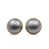 18ct Yellow Gold Mabé Pearl Stud Earrings