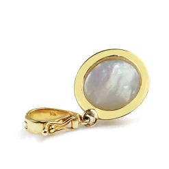 9ct Yellow Gold Mabé Pearl Pendant / Enhancer
