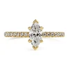 18ct Yellow Gold Marquise Diamond Solitaire Ring