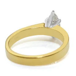 18ct Yellow Gold Marquise Diamond Solitaire Ring