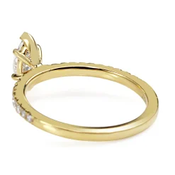 18ct Yellow Gold Marquise Diamond Solitaire Ring