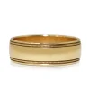 9ct Yellow Gold Millgrain Wide Band Ring