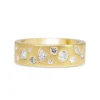 18ct Yellow Gold Mixed Shape Diamond Matte Finished Band