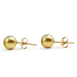 9ct Yellow Gold 6.8mm Ball Stud Earrings