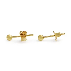 9ct Yellow Gold 3mm Ball Stud Earrings