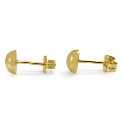 9ct Yellow Gold 5.7mm Button Stud Earrings