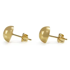 9ct Yellow Gold 7.8mm Button Stud Earrings