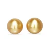 18ct Yellow Gold 11mm Golden South Sea Pearl Stud Earrings