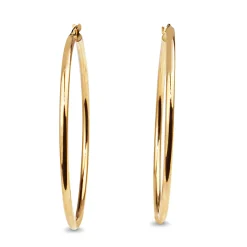 9ct Yellow Gold 53mm Hoop Earrings