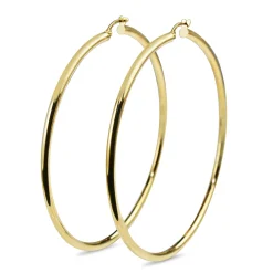 9ct Yellow Gold 65mm Hoop Earrings