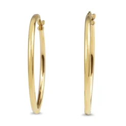 9ct Yellow Gold 35mm Hoop Earrings