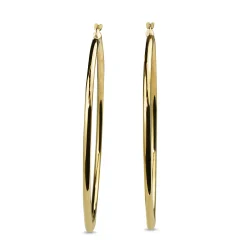 9ct Yellow Gold 65mm Hoop Earrings