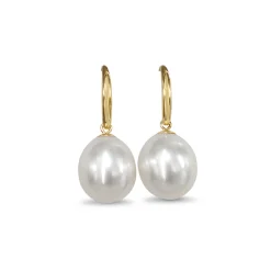 9ct Yellow Gold 11mm South Sea Pearl Earrings